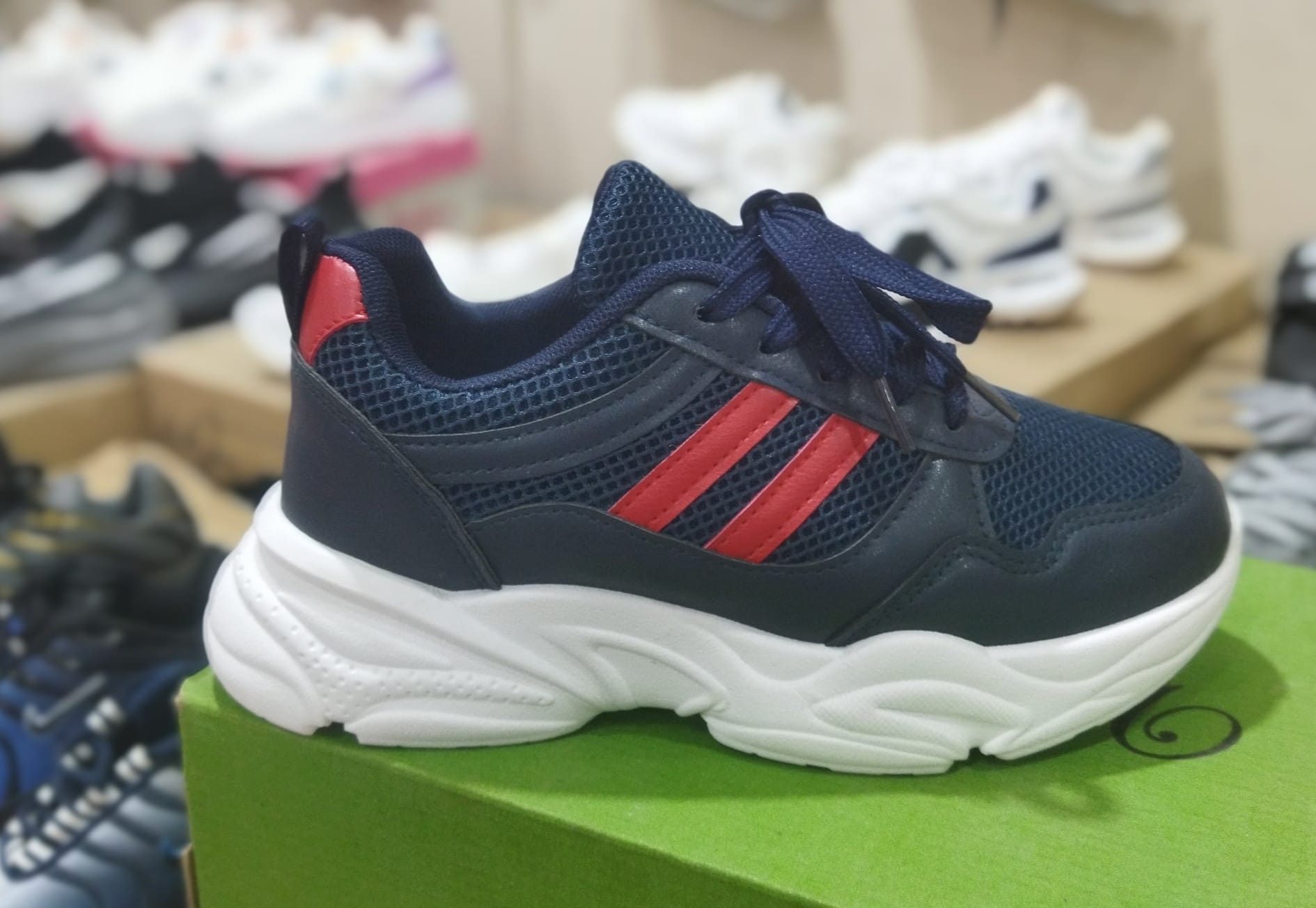 Chaussure streetwear casual confortable semelle absorbante au chocs - BLEU NUIT - الصورة 2