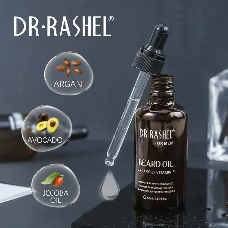 زيت اللحية للرجال من DR.RASHEL بخلاصة زيت الأرجان وفيتامين E - الصورة 2