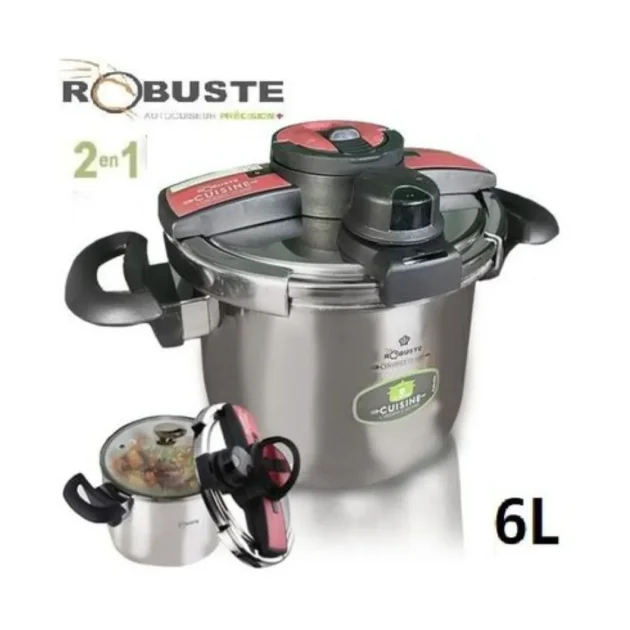 Cocotte et Marmite 3en1 robuste 6L 24cm multifonction