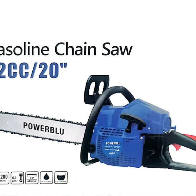 منشار بنزين Powerblu YAE2628 بسعة 52cc وطول 20 بوصة