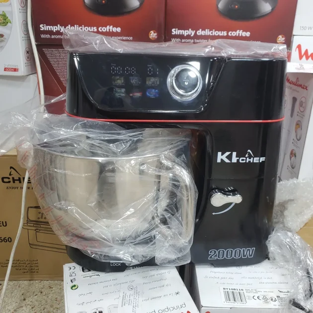 Pétrin kitchef écran 7L 2000W Double crochets kt-9975