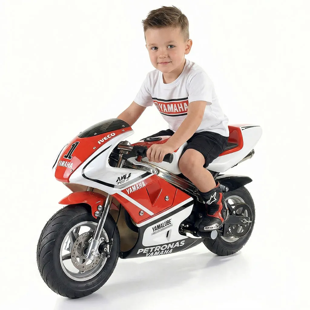 Mini Moto GP pour Enfants Moteur 49cc Démarrage à Tirette - دراجة نارية محرك بنزين