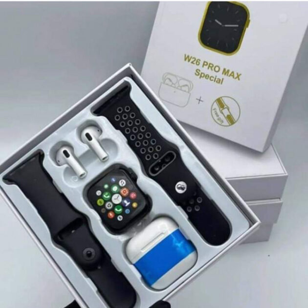 طقم ساعة ذكية + سماعات بلوتوث - Pack SmartWatch + écouteurs bleutooth W26 Pro Max Special