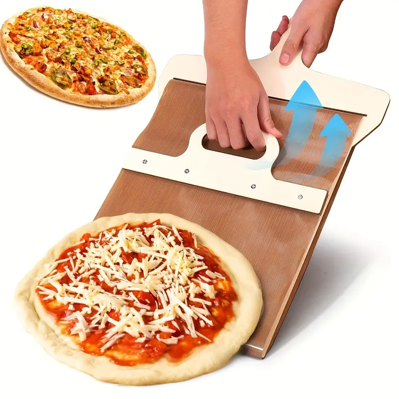 Pelle à Pizza Coulissante en bois – حاملة البيتزا خشبية