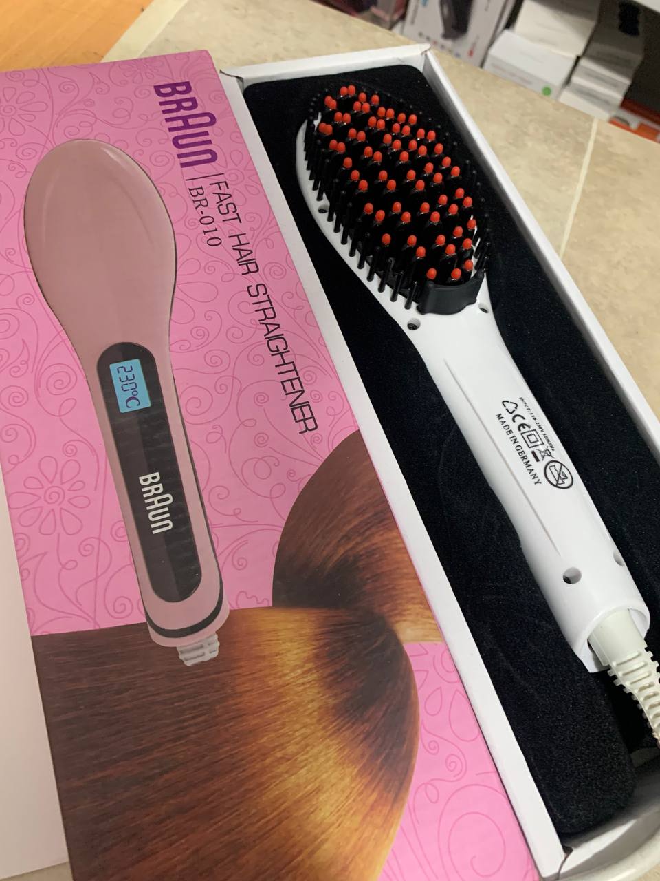 Braun Brosse à cheveux en céramique avec écran LCD chauffage numérique - الصورة 3