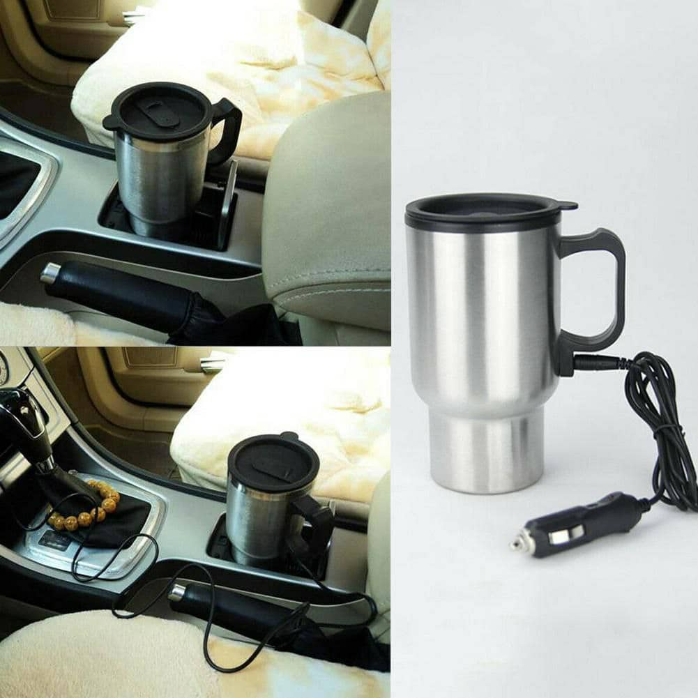 Thermos electrique chauffant pour voiture avec prise Allume Cigare Chauffe Eau,Thé,Café - الصورة 3
