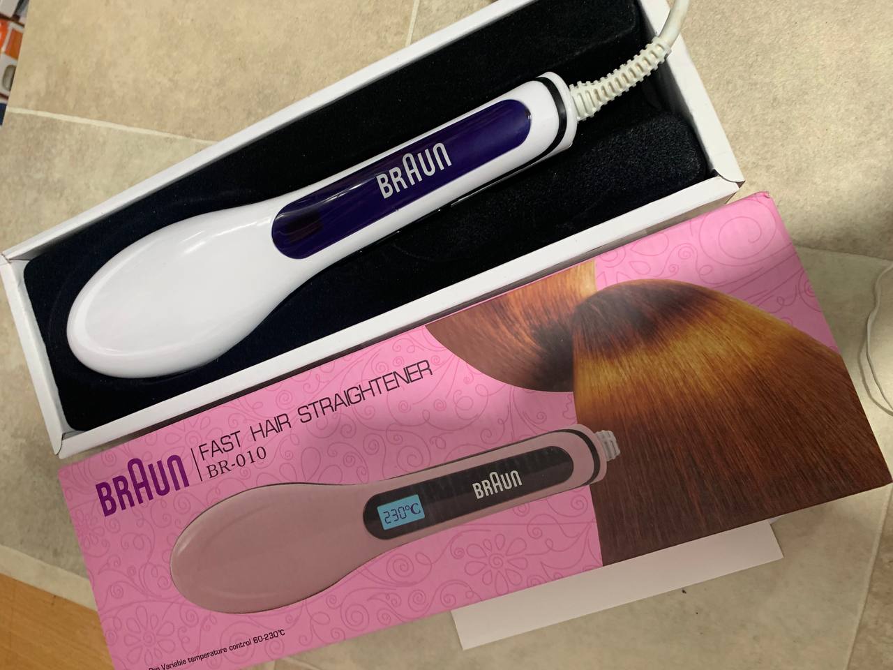 Braun Brosse à cheveux en céramique avec écran LCD chauffage numérique - الصورة 4
