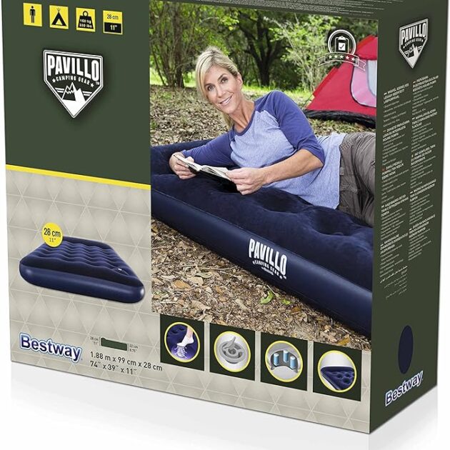 فرشة قابلة للنفخ مع مضخة هوائية مدمجة - Matelas Gonflable Bestway avec Pompe À Pied Intégrée