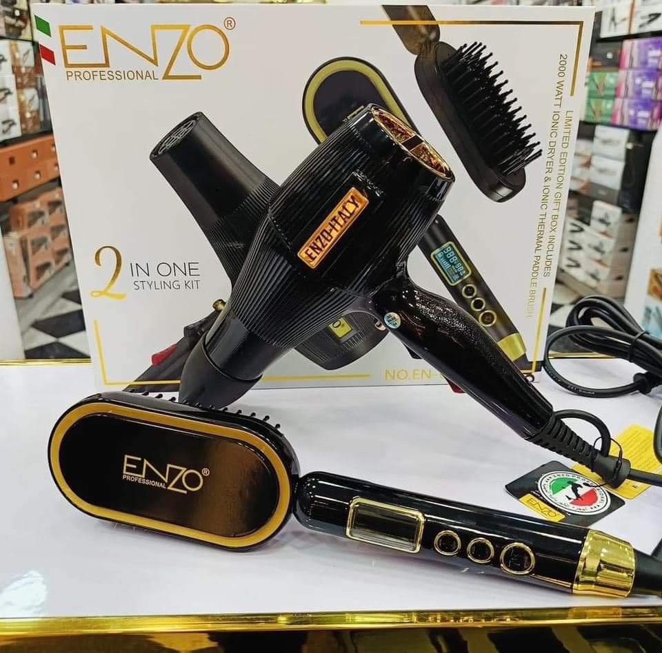 ENZO PROFESSIONAL PACK 2 pieces ( sechoir / brosse lissante) EN- 6304 - الصورة 3