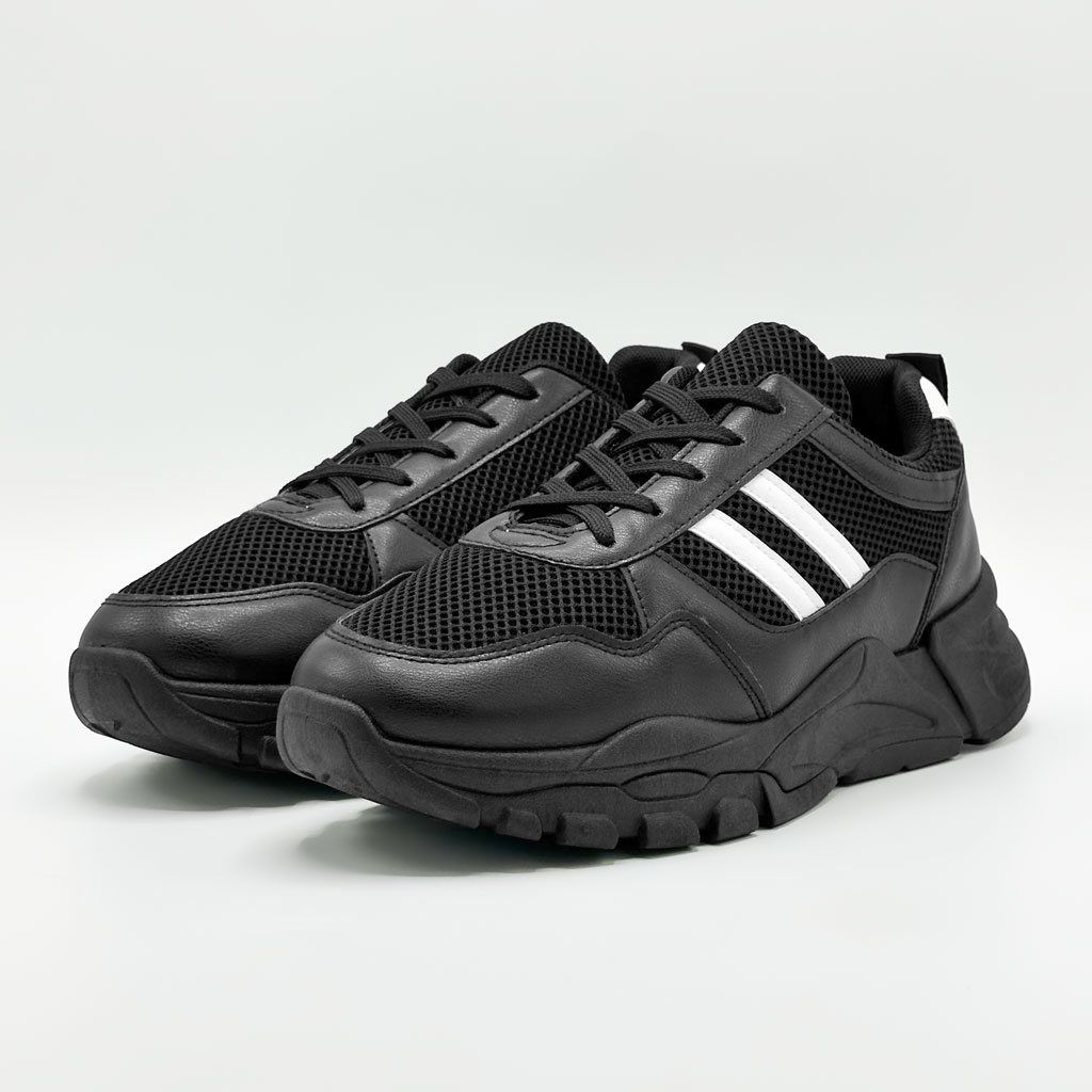Chaussure streetwear casual confortable semelle absorbante au chocs - Noir