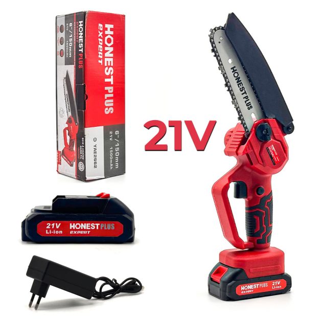 Scie a chaine sans fil 21V HONESTPLUS avec Batterie