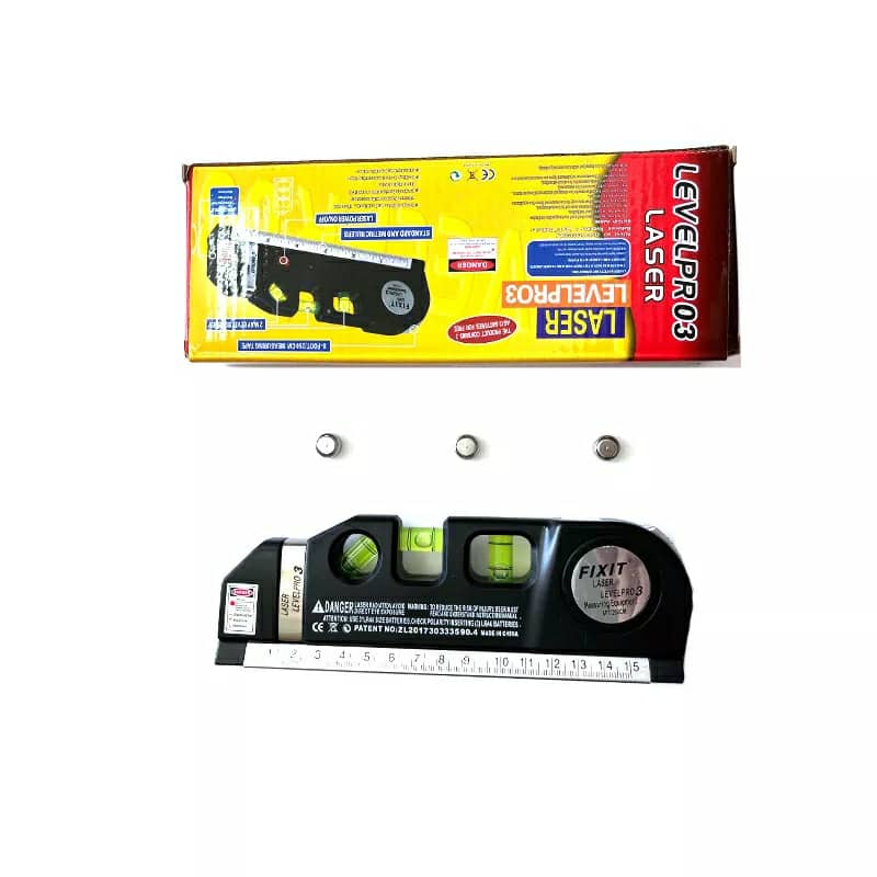 Niveau Laser 4en1 Fixit Level pro 3 Outil de musure Polyvalent Ruban De 8 Pieds - الصورة 2