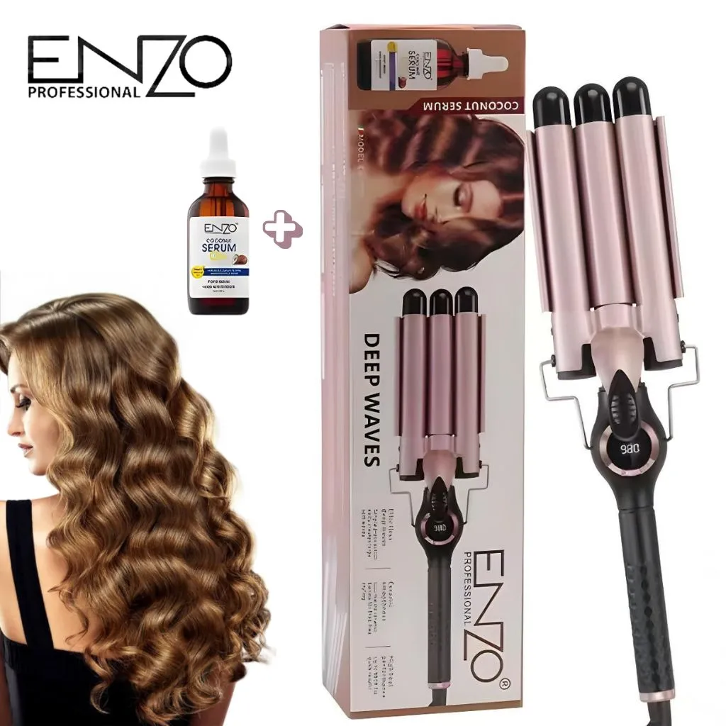 ENZO PROFESSIONAL Fer à Boucler Triple Barillet – مكواة تجعيد ثلاثية الأسطوانات