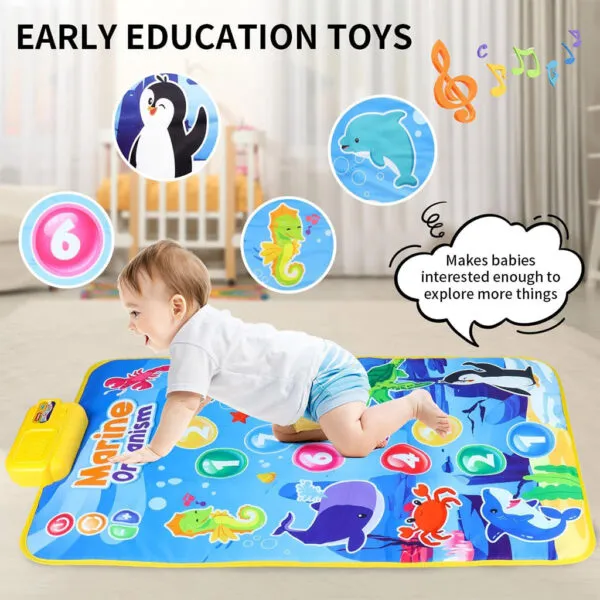Tapis Musical et Jouet Éducatif pour Enfants 63x43cm – بساط ألعاب للرضع - الصورة 2
