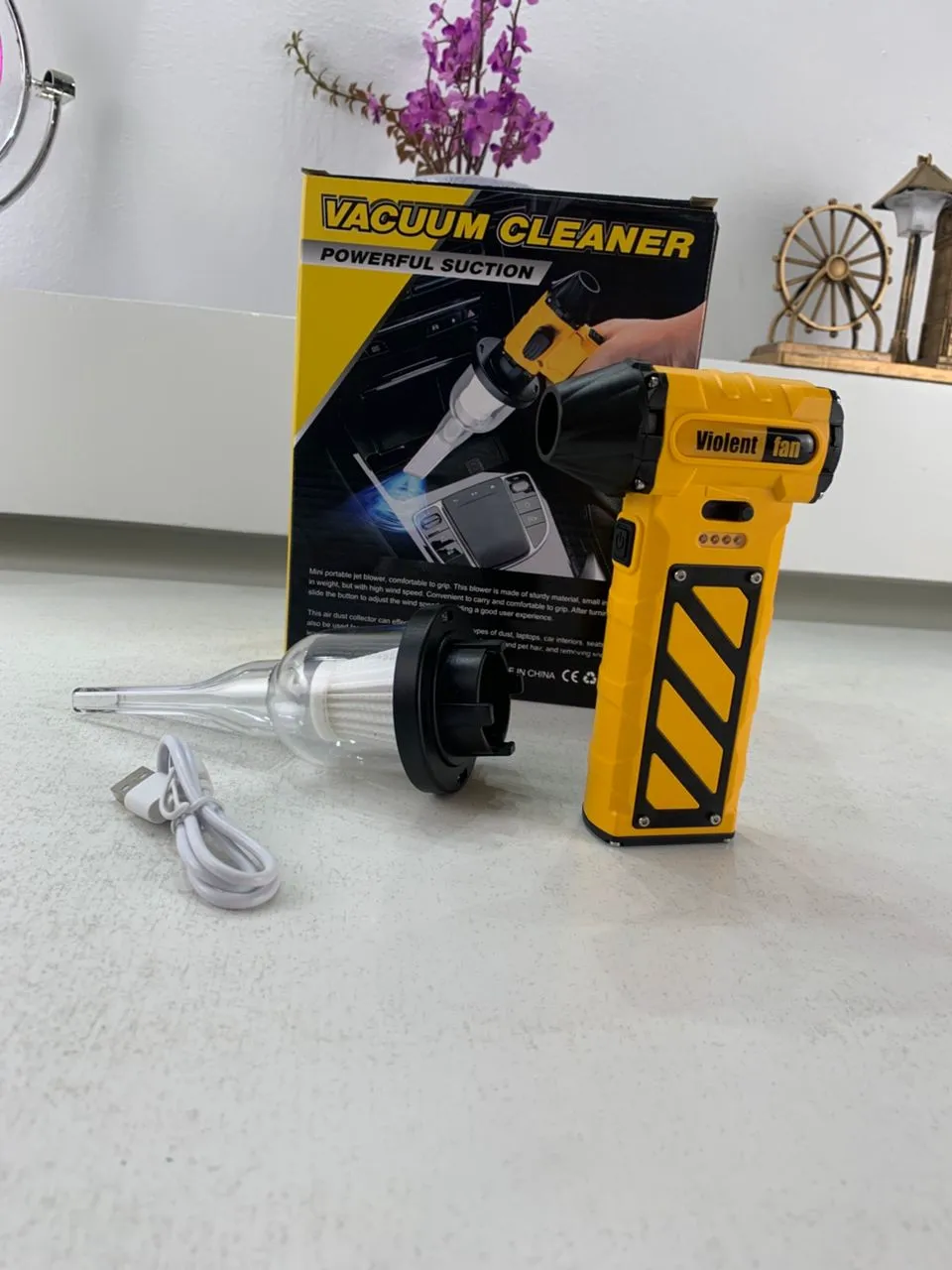 Mini Souffleur et Aspirateur Électrique Multifonctions Ultra Puissant F015 – جهاز شفط ونسف الهواء بقوة ضغط عالية - الصورة 2