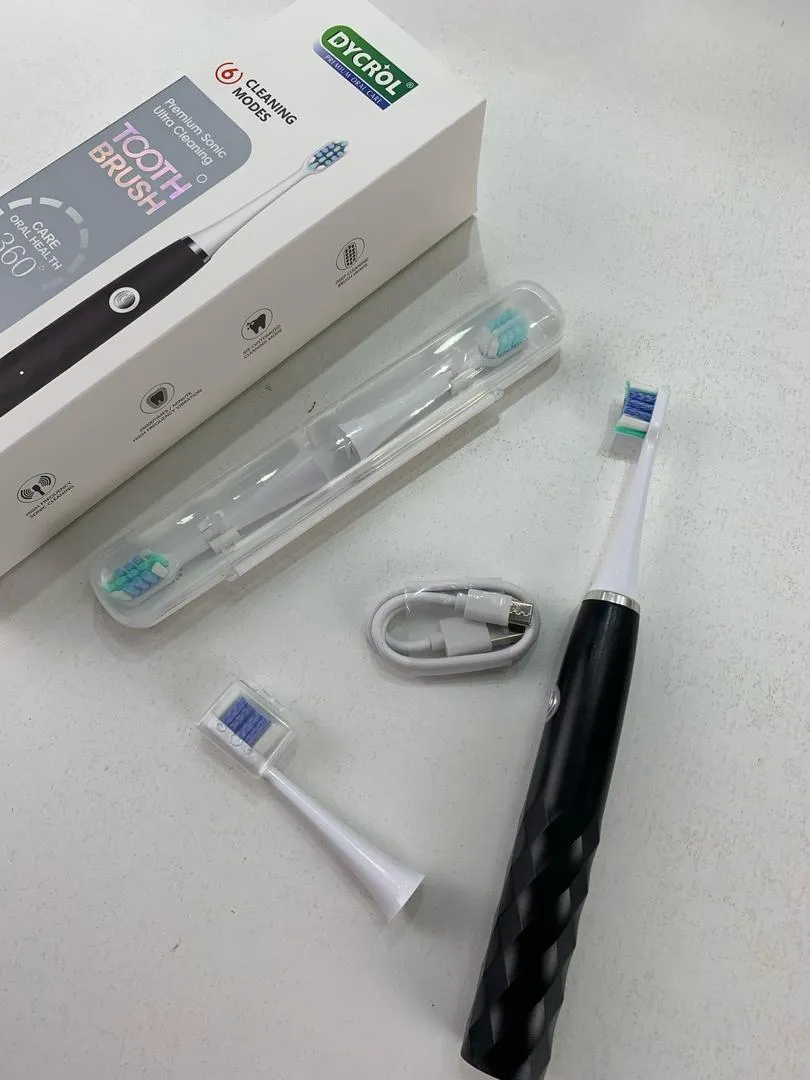 Brosse à dents électrique sonique 6 modes réglables avec 4 têtes – فرشاة أسنان - الصورة 2
