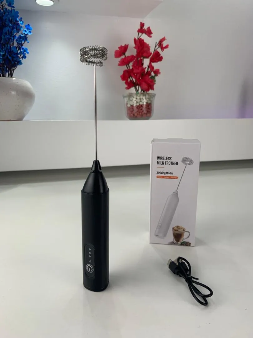 Mousseur à Lait 3 Vitesses Électrique Rechargeable – جهاز صنع رغوة الحليب الكهربائي القابل لإعادة الشحن - الصورة 2