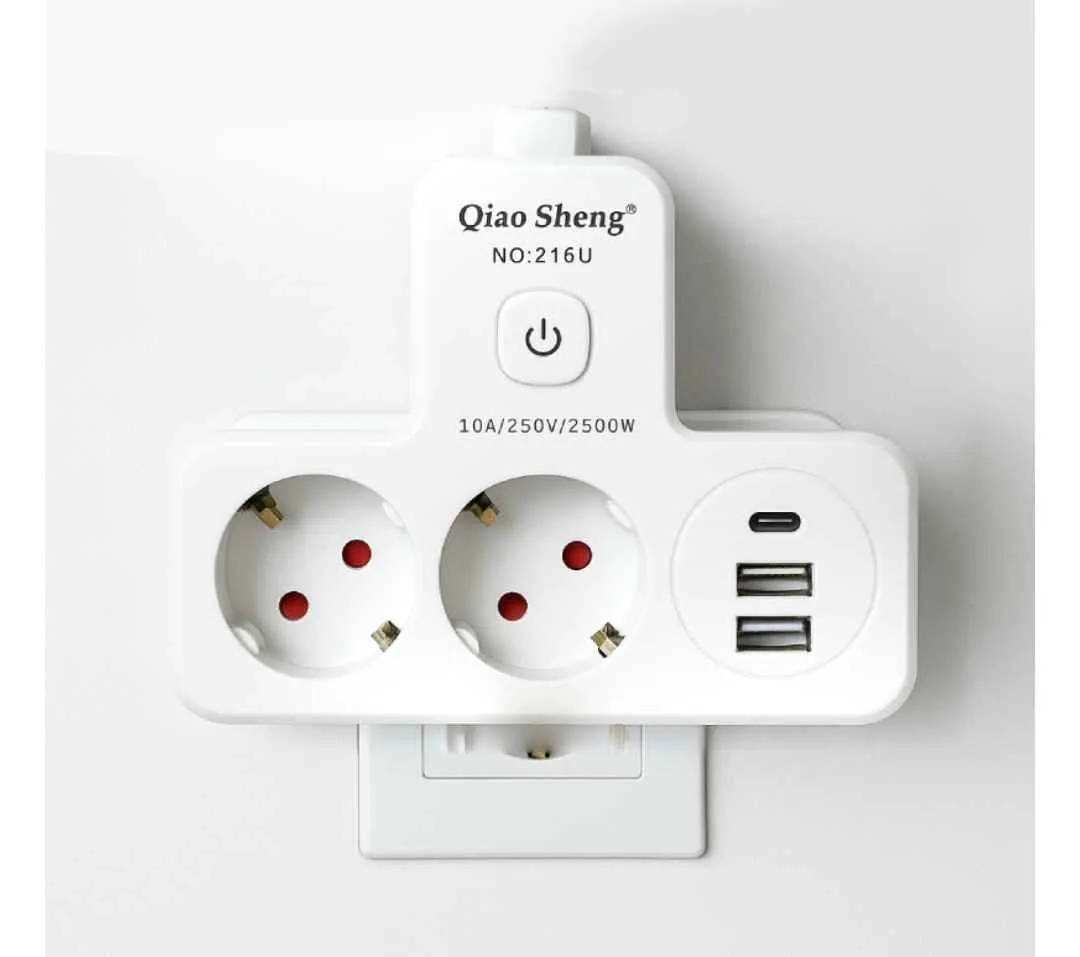 Fiche Multiprise avec 2USB et type-C - الصورة 4