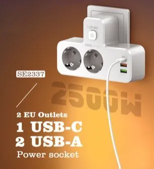Fiche Multiprise avec 2USB et type-C - الصورة 5