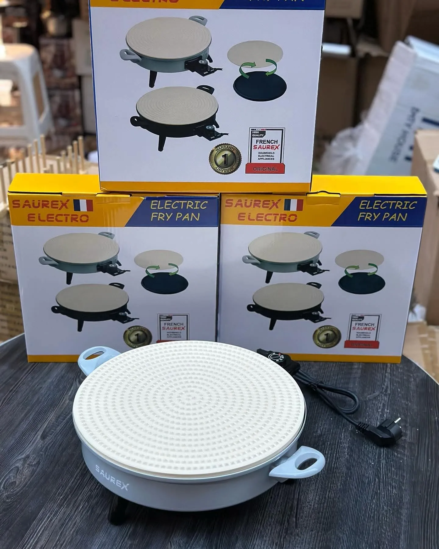 طاجين كهربائي Saurex Tajine Electrique Et pierre à Pizza double face 6500W - الصورة 8