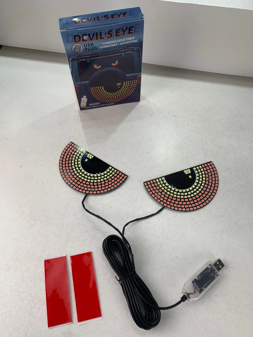 Feux de Voiture à LED Dynamiques Devil Eyes pour Pare-brise Arrière - الصورة 2