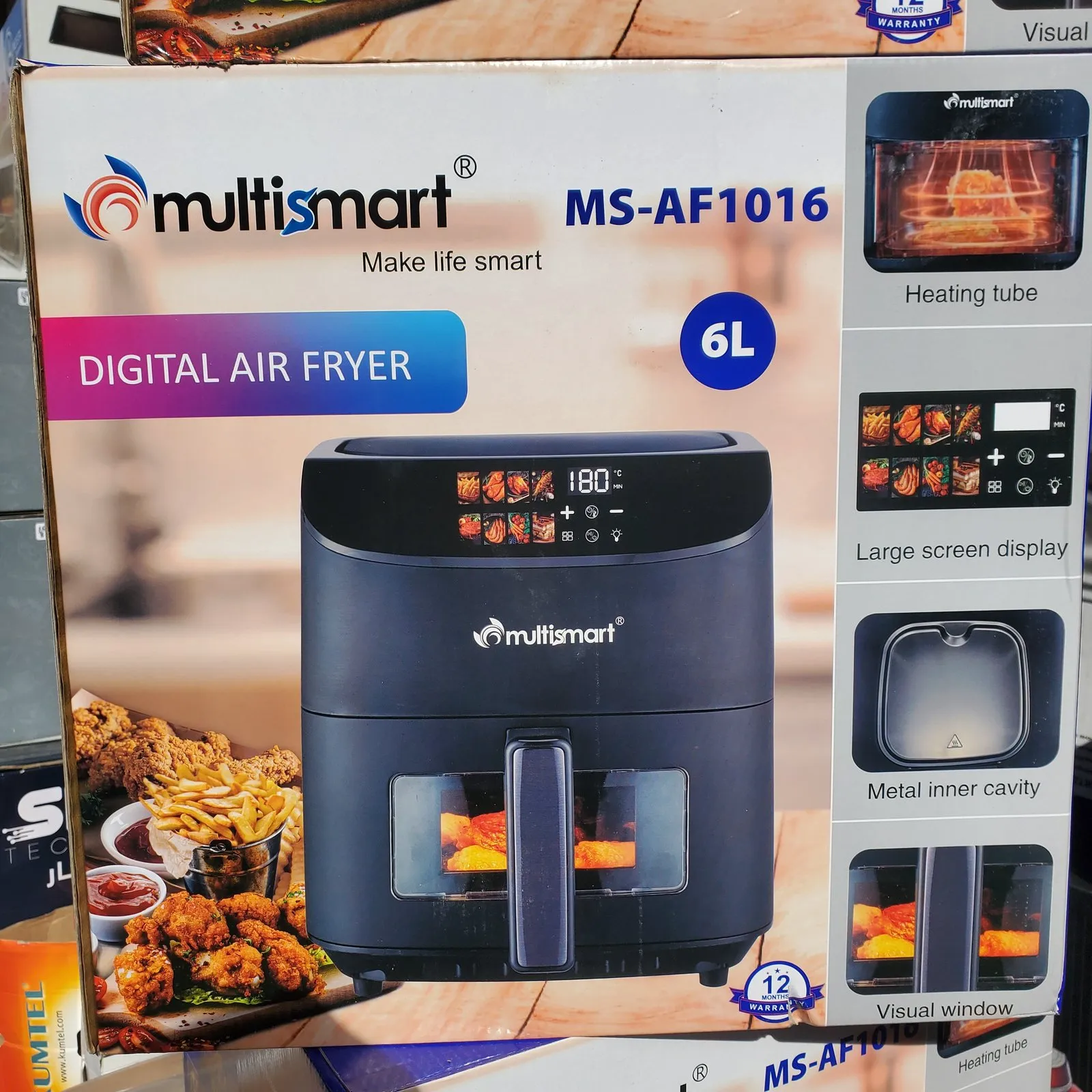 Fruites 6L 1500W écran digital Multismart AF1016 + بخاخة زيت هدية - الصورة 6