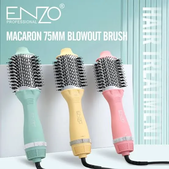 Enzo EN-6210 Brosse chauffante macaron vibe 1500w
