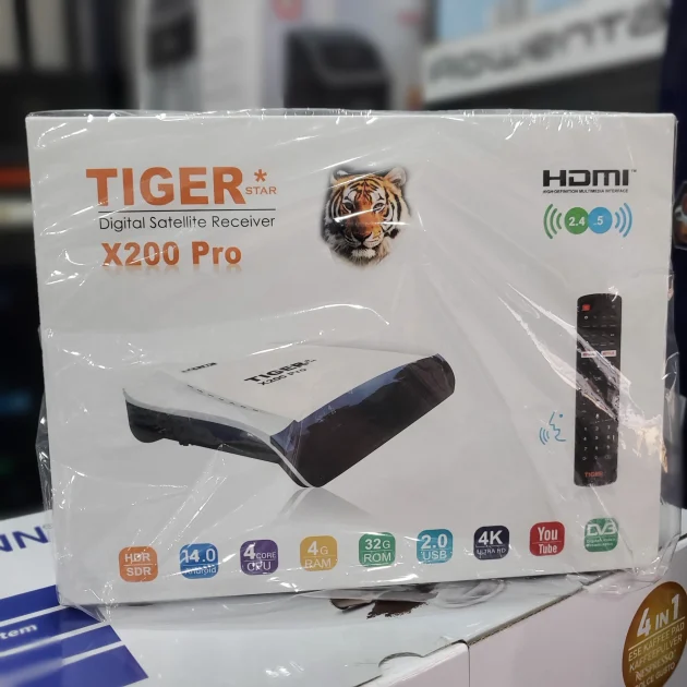 Demo Tiger X200 Pro Google Android satellite  4g - 32gb + 20 abonnement iptv gratuite 1 âne 2 âne 10 âne
