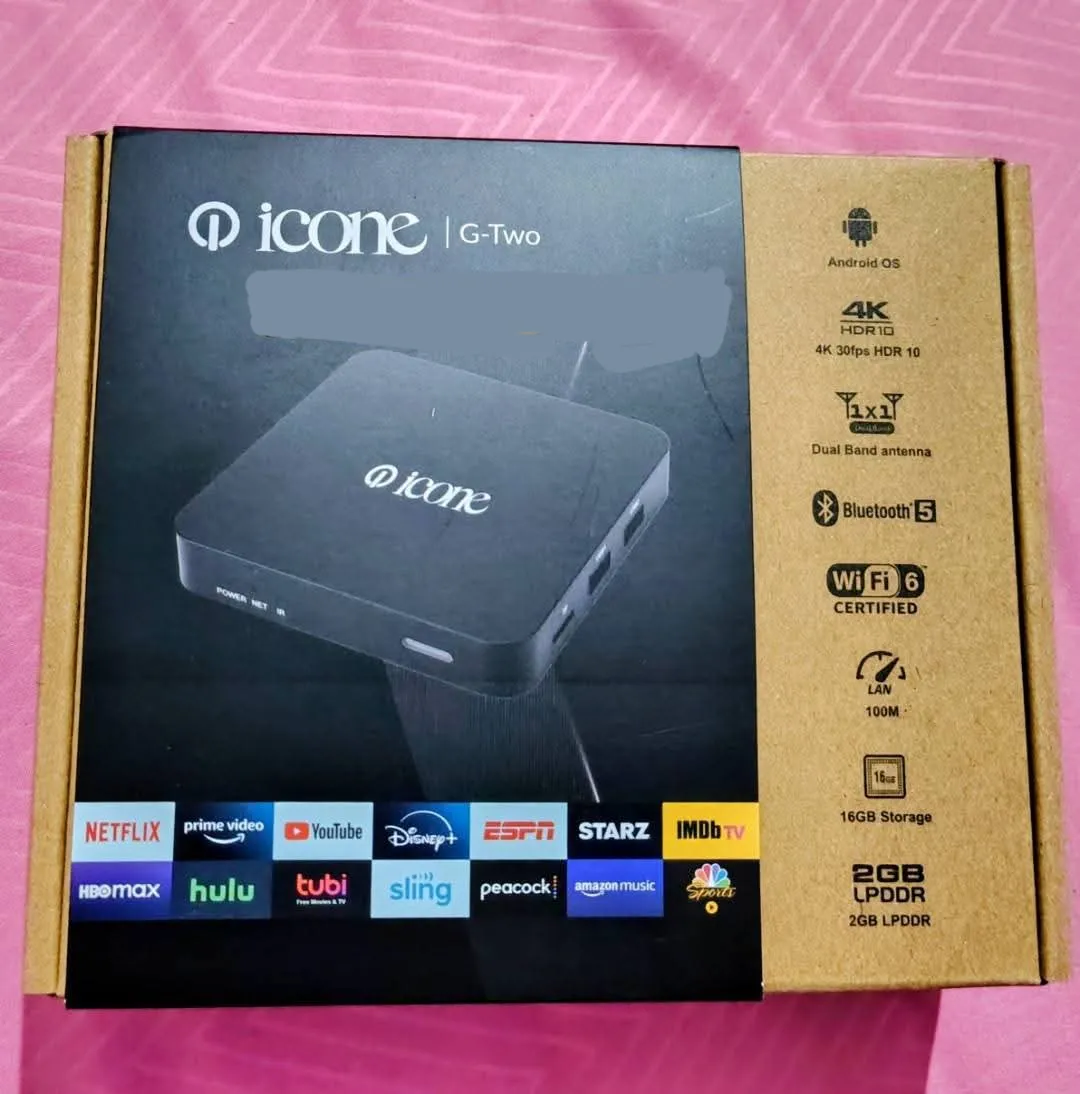 Tv Box ICON G TWO 2g 16g + 4 abonnement iptv gratuite - الصورة 2