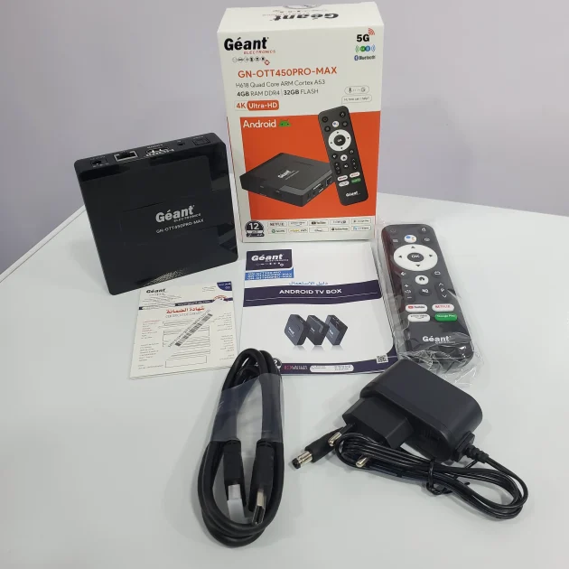 Tv Box Géant 4K ultraHD 5G 4gb-32gb 18moi abonnement iptv Gratuit