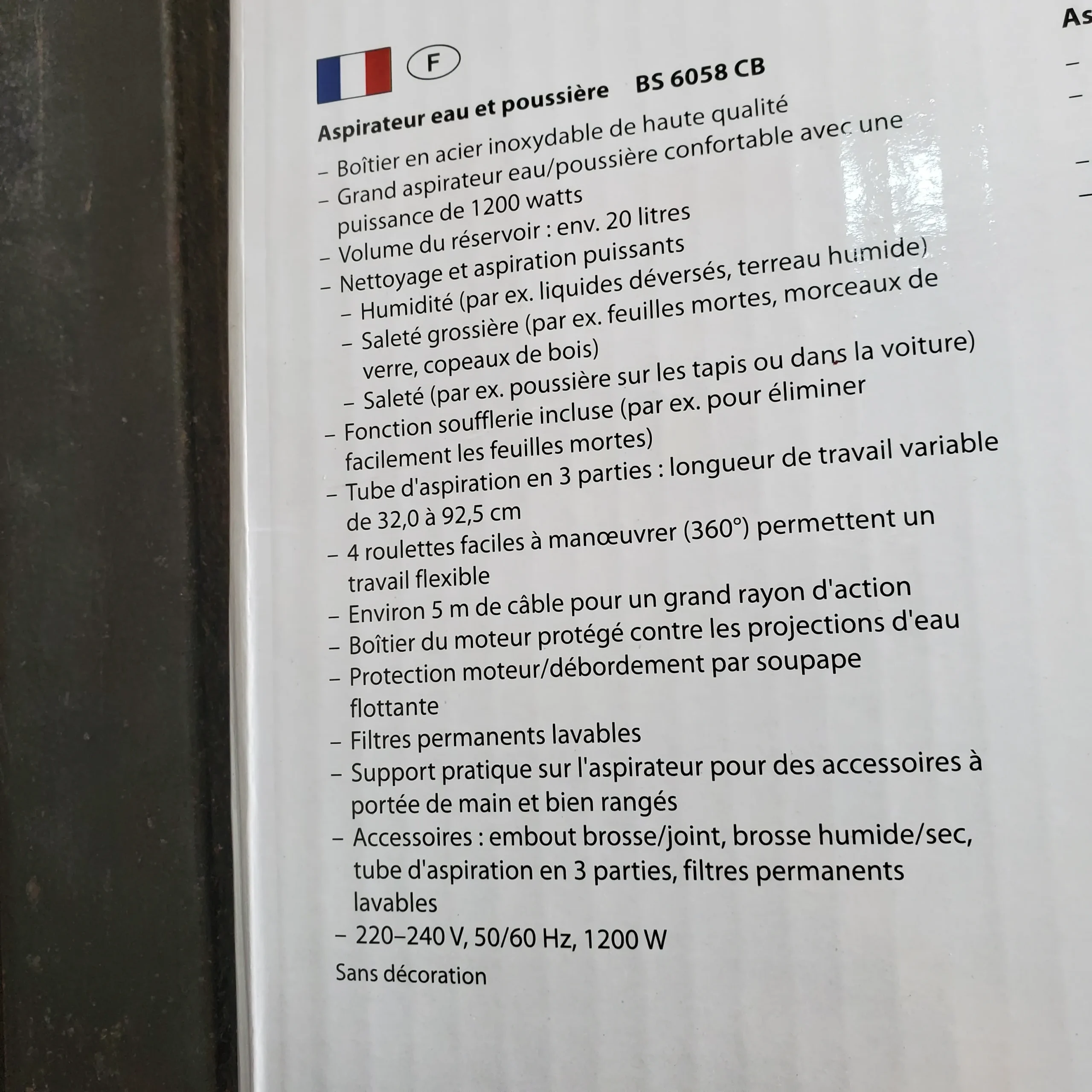 Aspirateur Eau Et Poussière 1200W BOMANN BS 6058 CB - الصورة 5