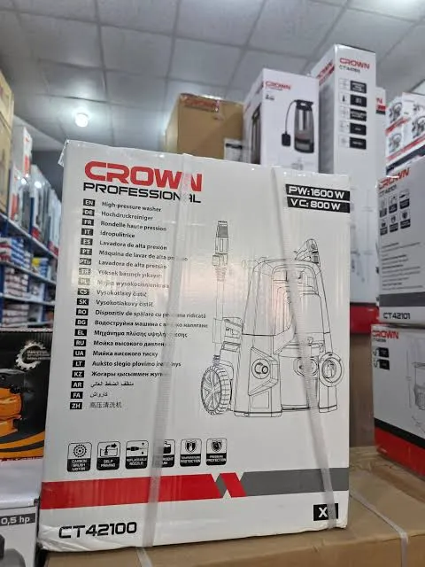 Nettoyeur Haute Pression CROWN 1600 W 130 Bar + Aspirateur 800W CT42100 - الصورة 3