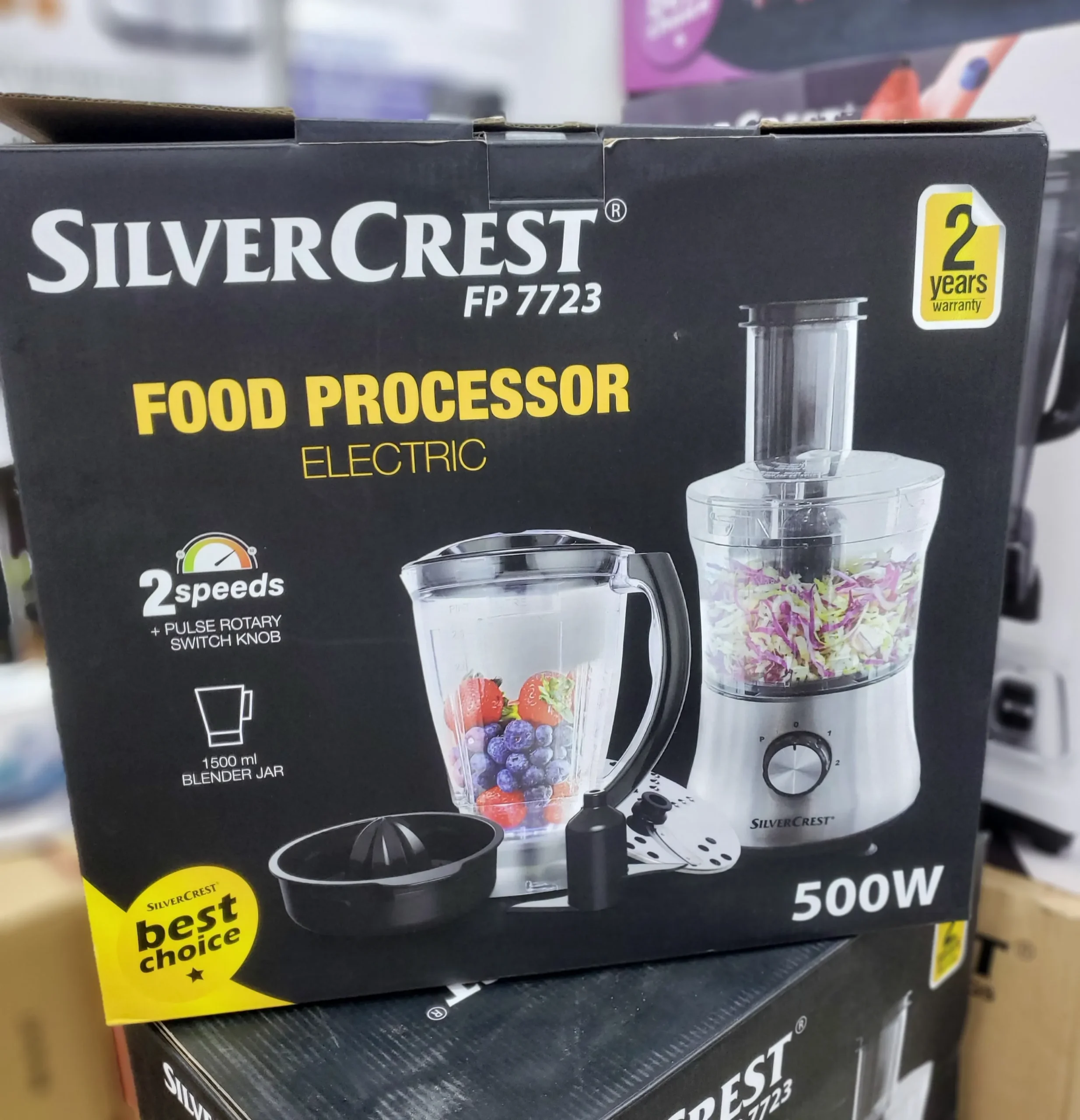 Robot multifonction Hachoir blander 500W 2 vitesse SilverCrest FP7723 - الصورة 4