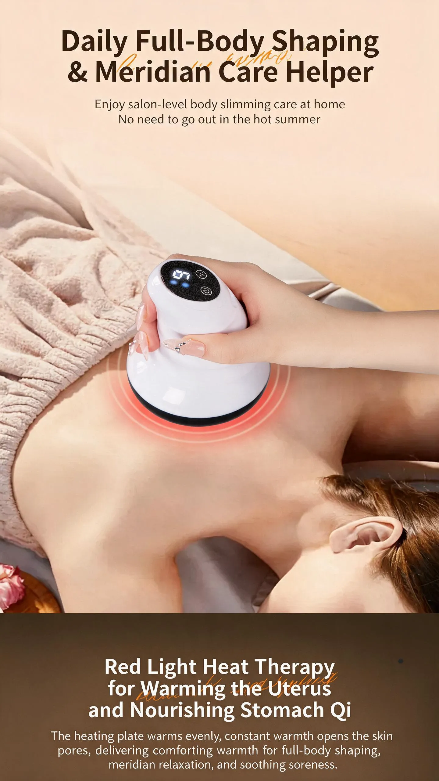 Appareil de Massage et Ventouse Électrique Anti-Cellulite Aspiration Réglable 9 Niveaux - جهاز الحجامة والتدليك الكهربائي الذكي بالأشعة الحمراء - الصورة 4