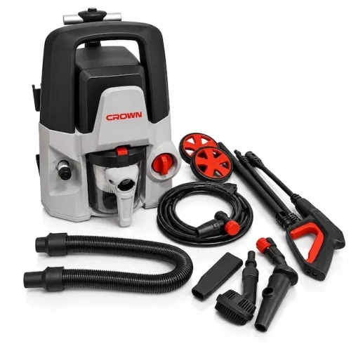 Nettoyeur Haute Pression CROWN 1600 W 130 Bar + Aspirateur 800W CT42100 - الصورة 4