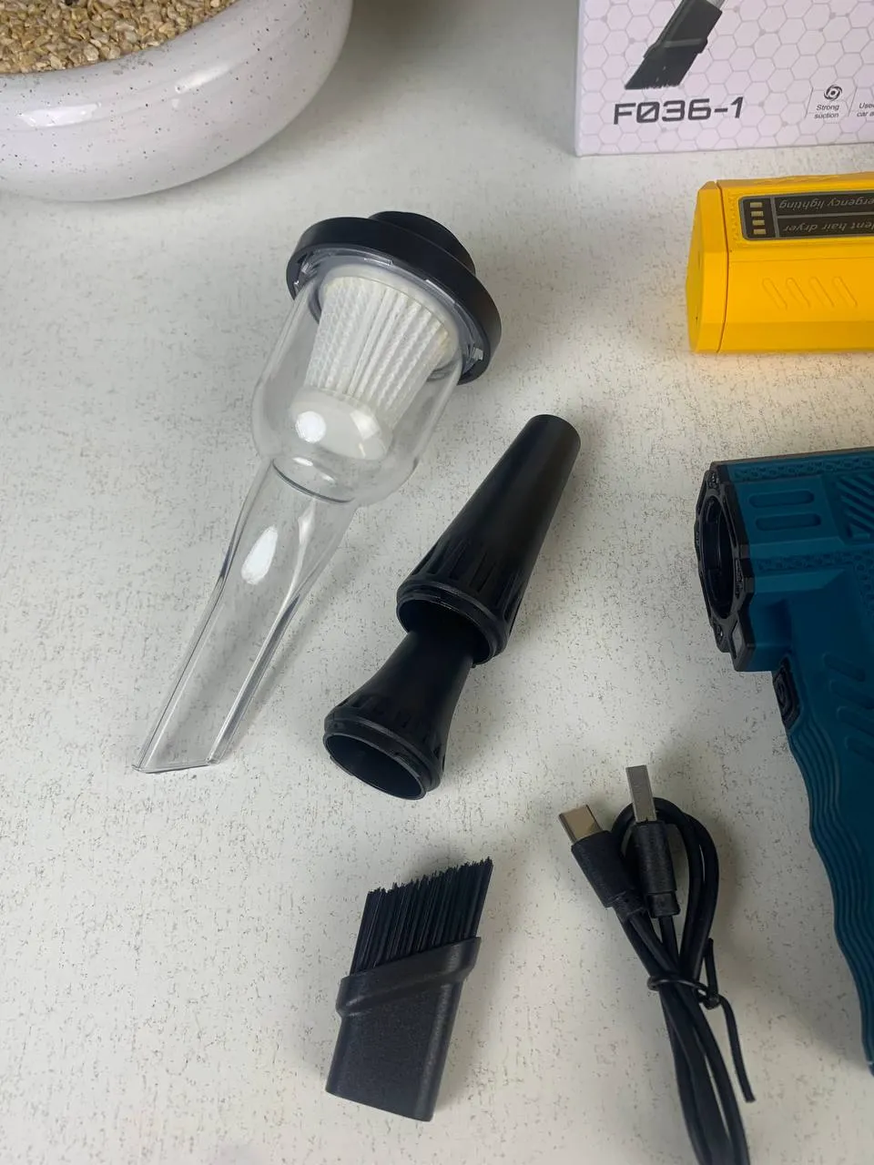 Souffleur Turbo et Aspirateur Portable F036-1 avec Accessoires - منفاخ ومكنسة الهواء التوربينية المحمولة (2 في 1) - الصورة 3