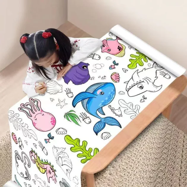 Rouleau de papier à colorier pour enfants 500*30 - ورق تلوين للأطفال