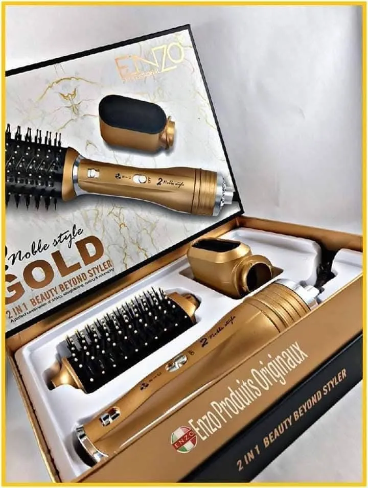 Brosse Enzo Professional 2 Noble Style Gold 2-in-1 Enzo 751 - الصورة 2